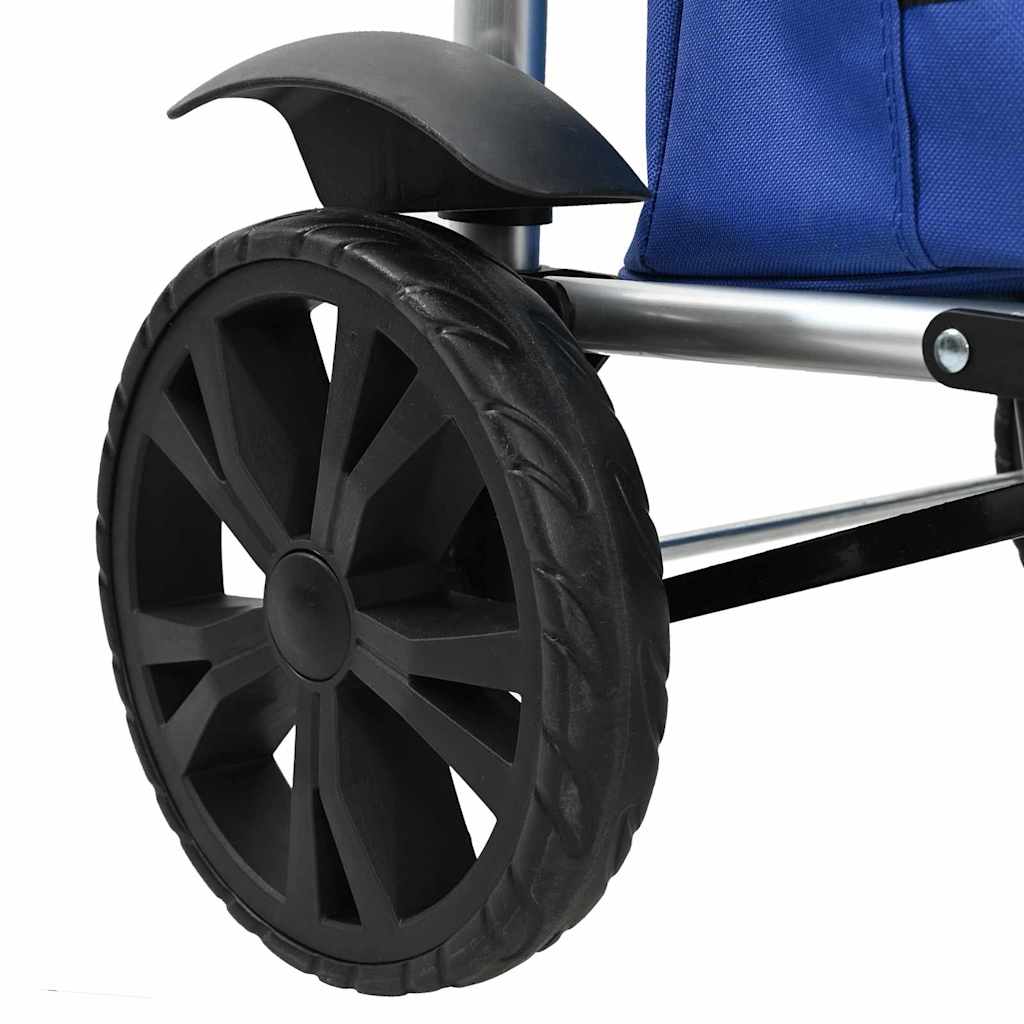 Carrinho de Compras Azul 36.5 x 46.5 x 100.5 cm Tecido Oxford