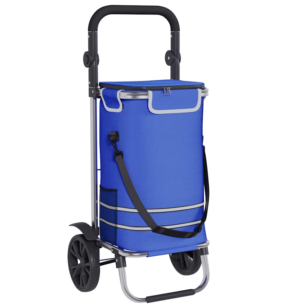 Carrinho de Compras Azul 36.5 x 46.5 x 100.5 cm Tecido Oxford