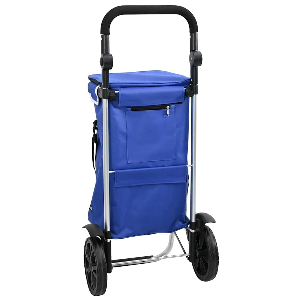 Carrinho de Compras Azul 36.5 x 46.5 x 100.5 cm Tecido Oxford