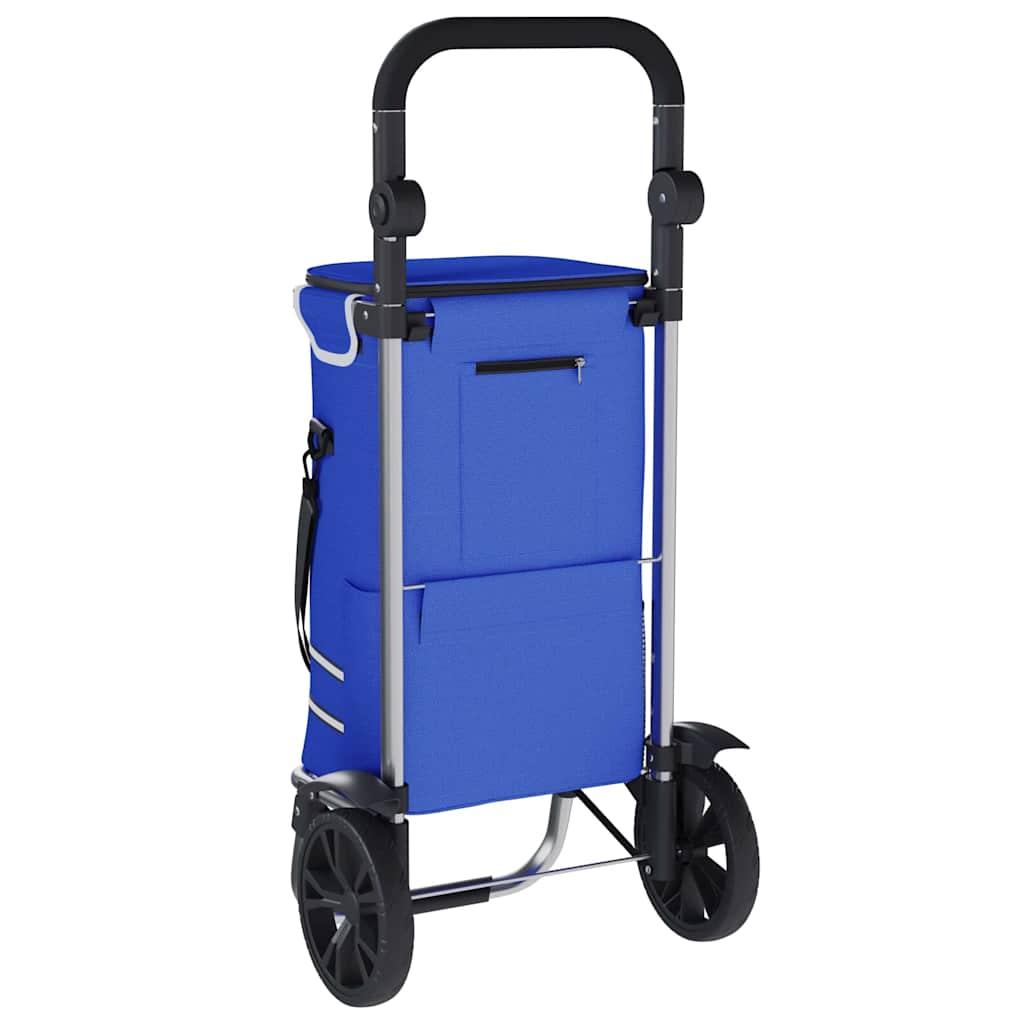Carrinho de Compras Azul 36.5 x 46.5 x 100.5 cm Tecido Oxford