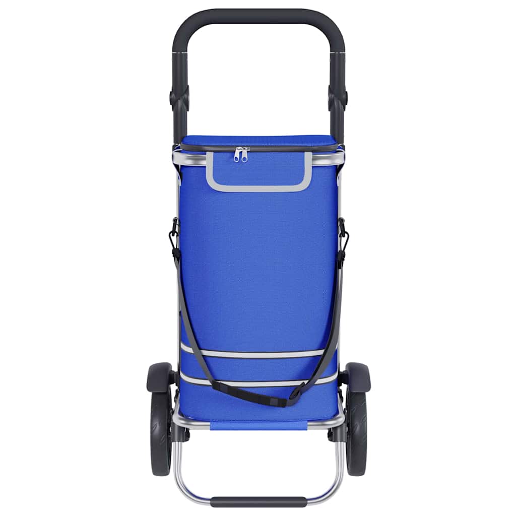 Carrinho de Compras Azul 36.5 x 46.5 x 100.5 cm Tecido Oxford