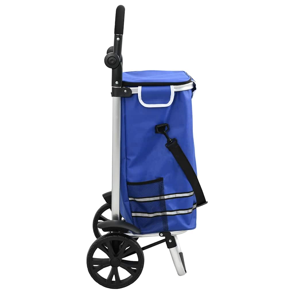 Carrinho de Compras Azul 36.5 x 46.5 x 100.5 cm Tecido Oxford