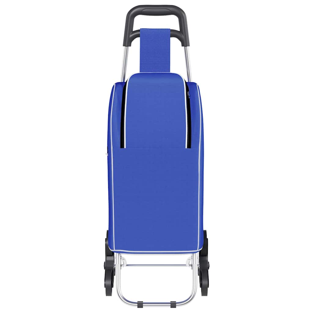 Carrinho de Compras Manual Azul 39,5 x 33 x 93 cm Tecido Oxford