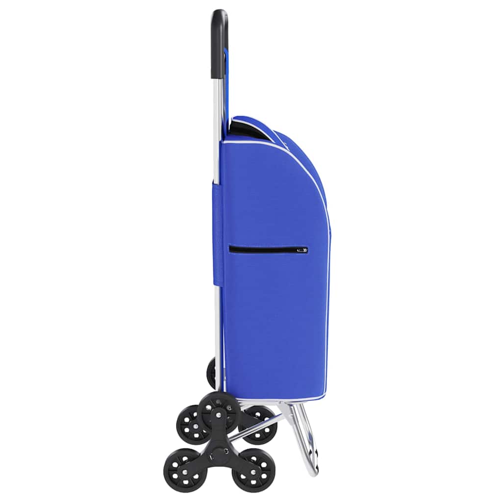 Carrinho de Compras Manual Azul 39,5 x 33 x 93 cm Tecido Oxford