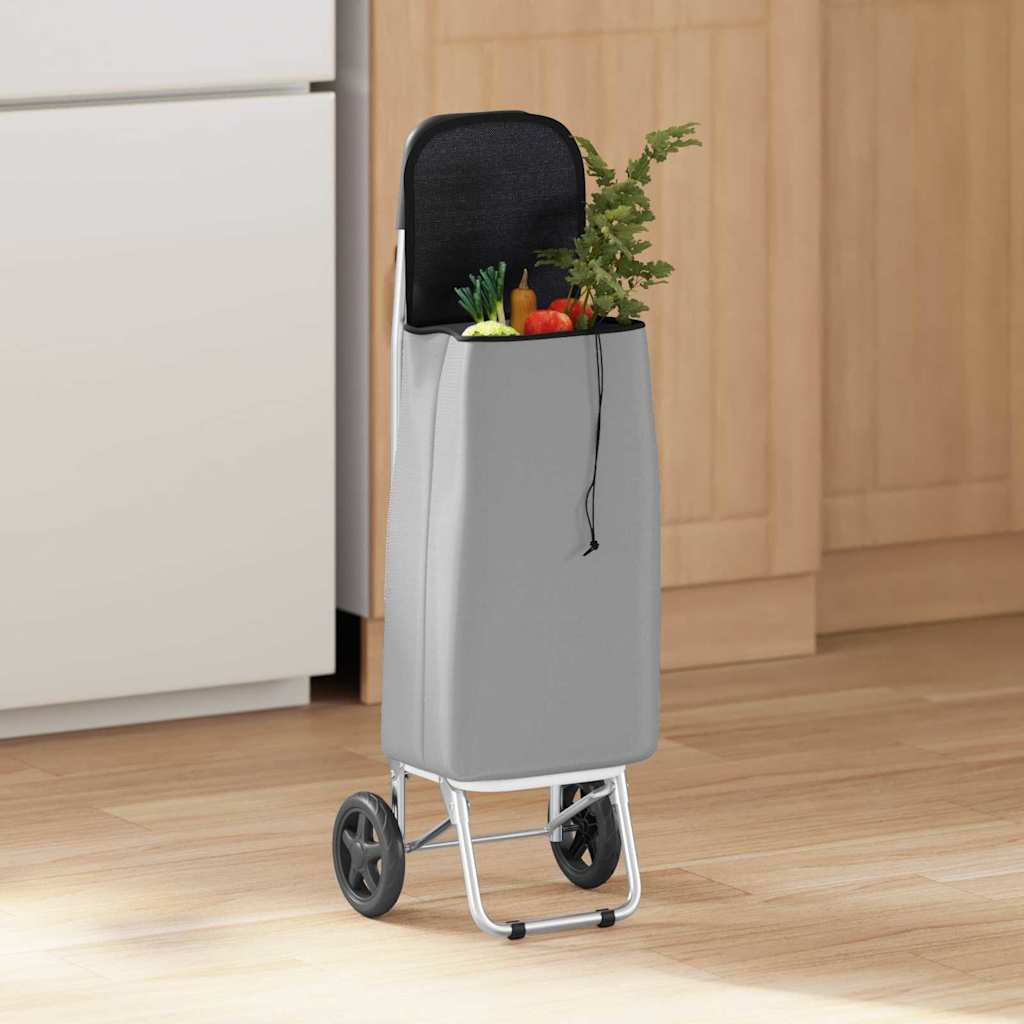 Carrinho de Compras Cinzeto 35 x 28 x 92 cm Tecido Oxford
