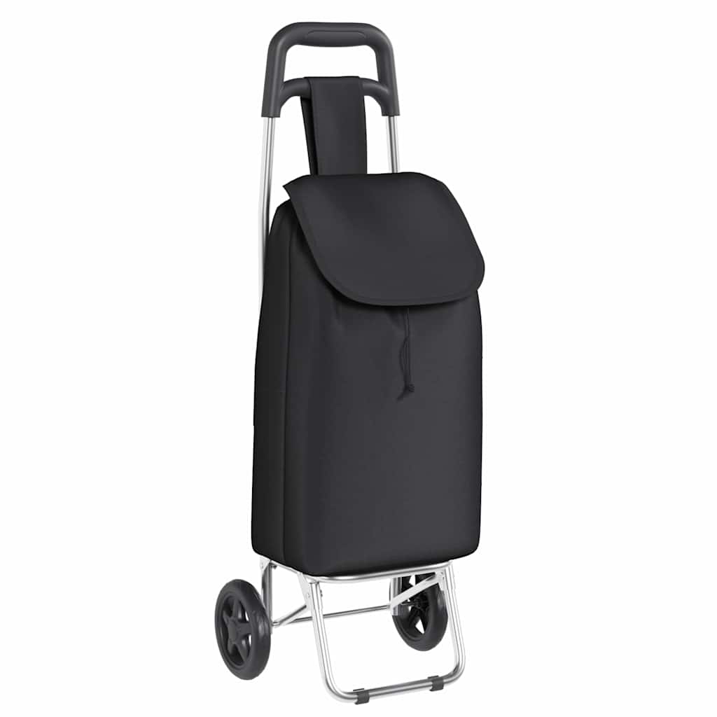 Carrinho de Compras Manual Preto 35 x 28 x 92 cm Tecido Oxford