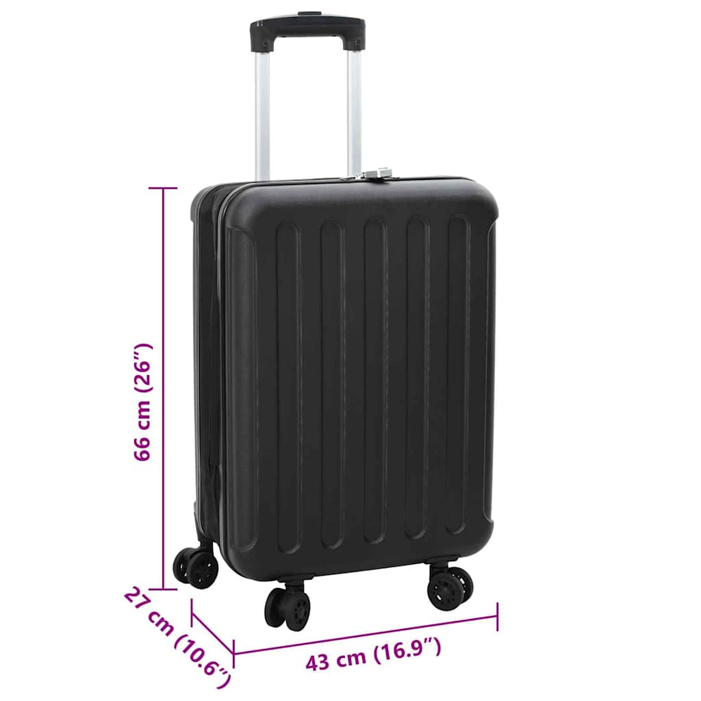 Mala com bloqueio Preto 43 x 27 x 66 cm Plástico ABS