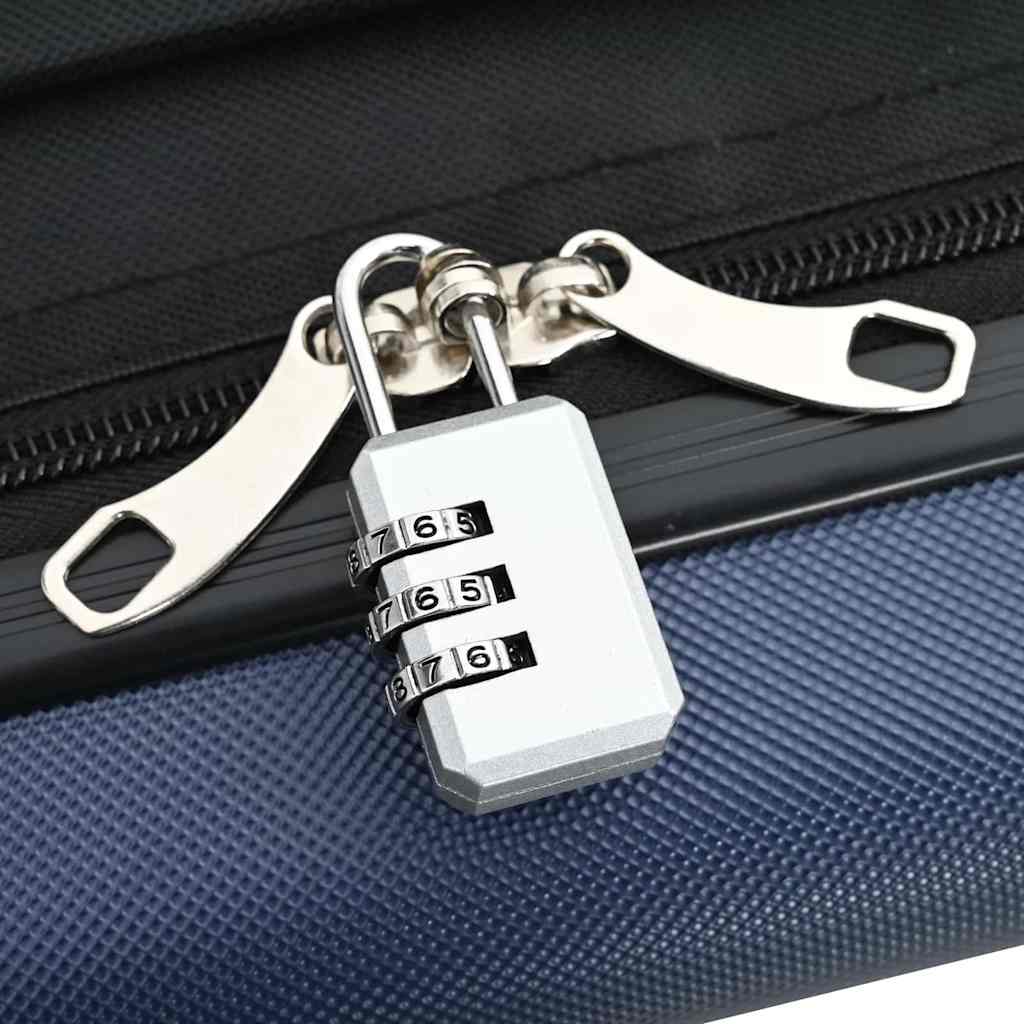 Mala com bloqueio Azul escuro 34 x 23 x 55.5 cm Plástico ABS