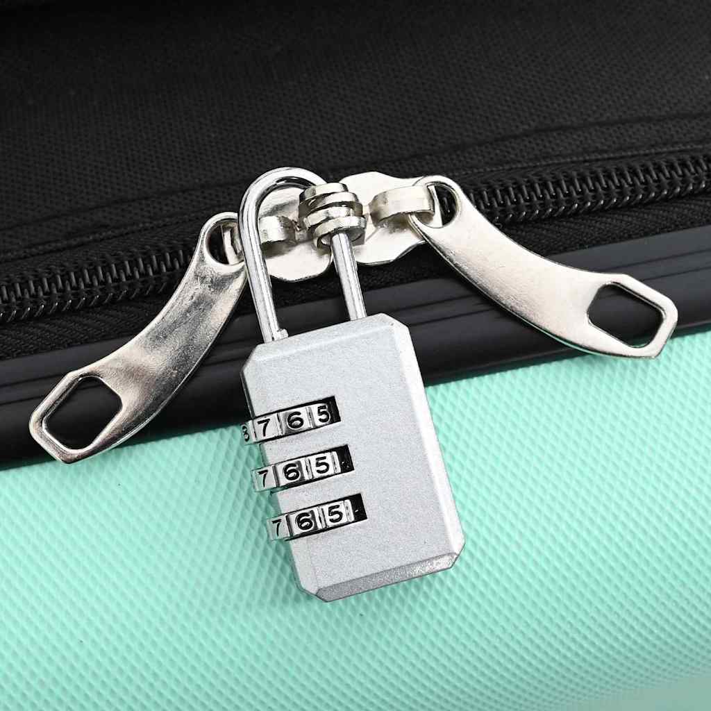 Mala com bloqueio verde menta 34 x 23 x 55.5 cm Plástico ABS