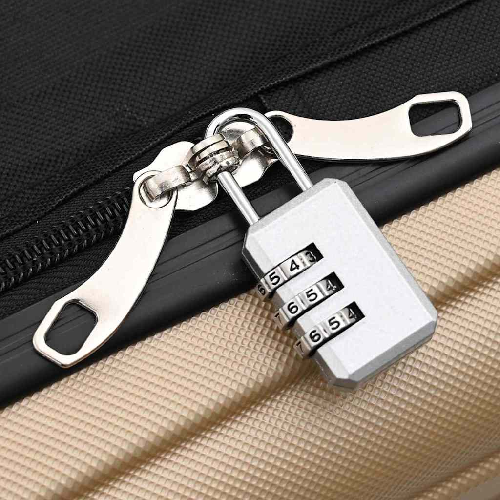 Mala com bloqueio champanhe 34 x 23 x 55.5 cm Plástico ABS