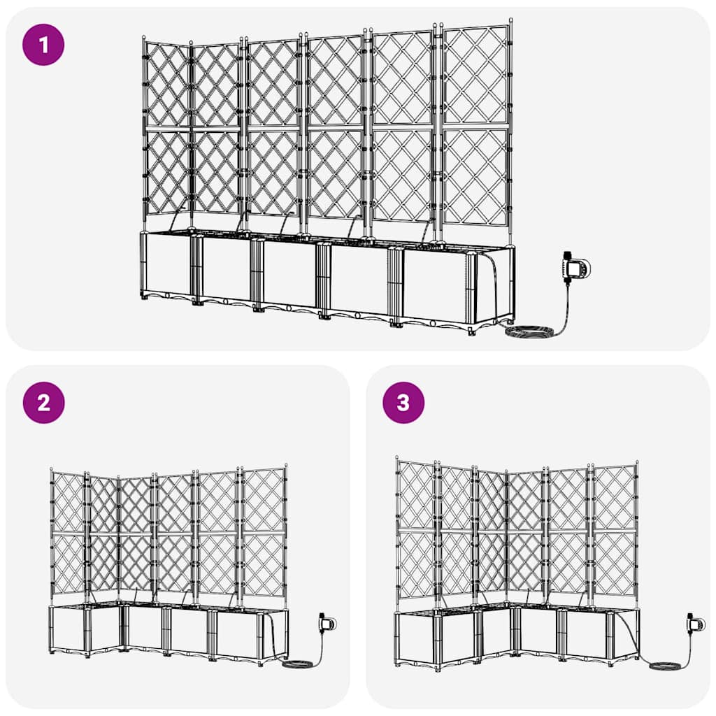 Vasos de Jardim Branco 120 x 120 x 142 cm Aço