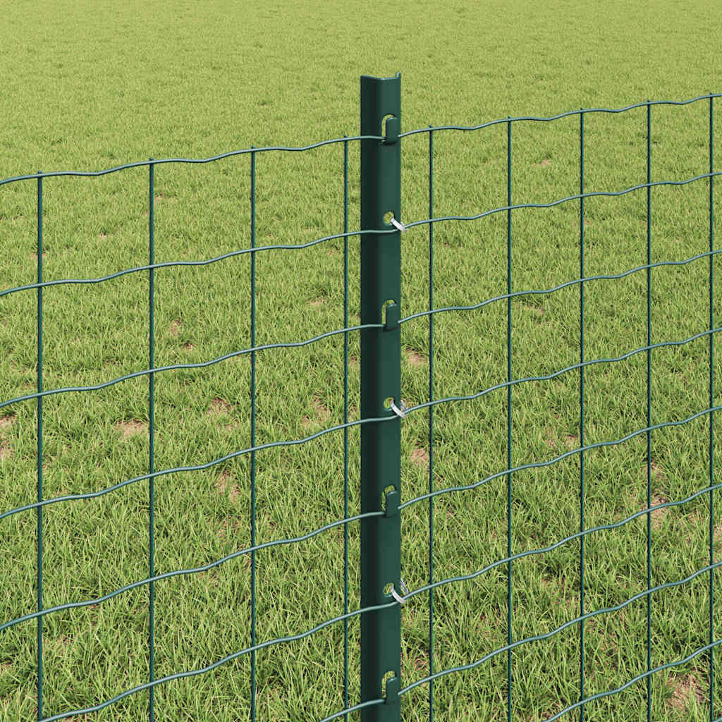 Postes de Cerca 5 pcs Verde 80 cm Aço