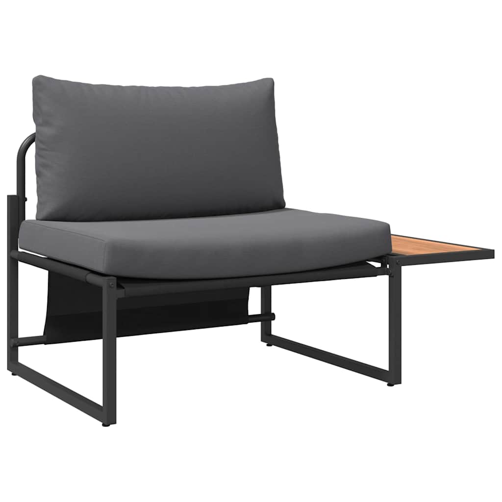 Conjunto de Sofá de Jardim 2 pcs Antracite Aço