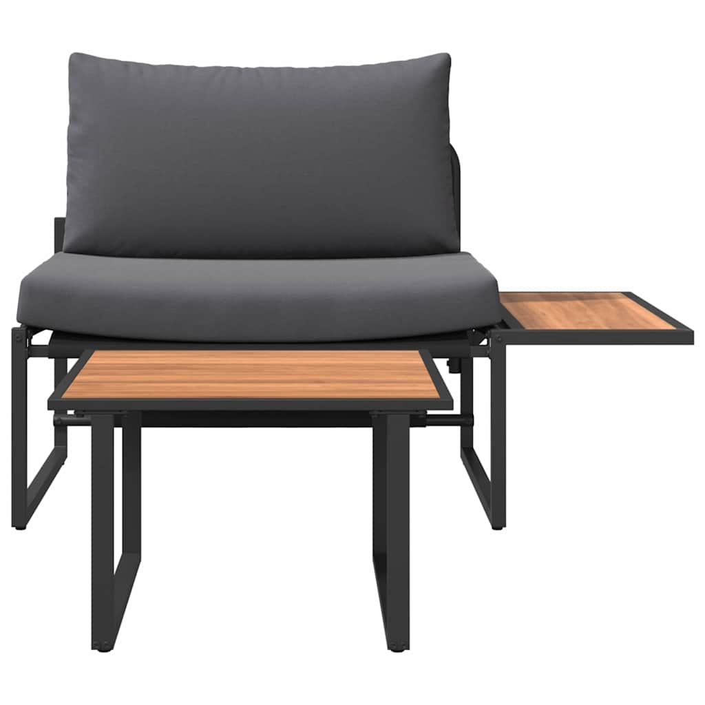 Conjunto de Sofá de Jardim 2 pcs Antracite Aço
