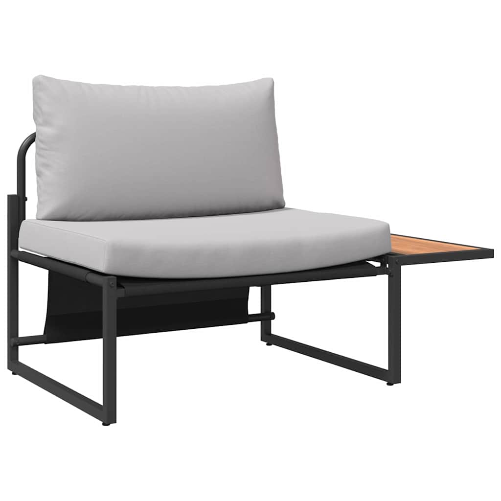 Conjunto de Sofá de Jardim 2 pcs Cinzento-claro Aço