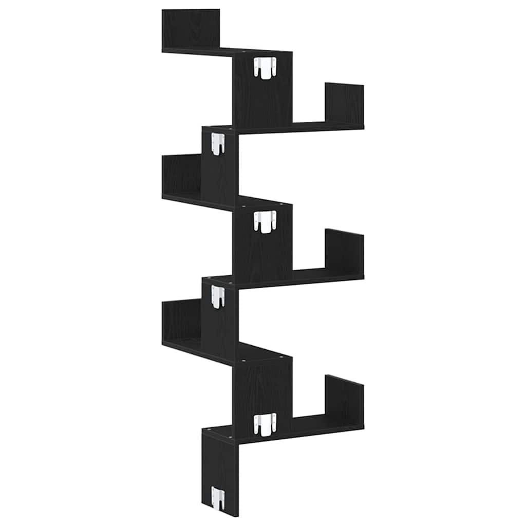 Prateleira de Canto Carvalho preto 45 x 45 x 147 cm