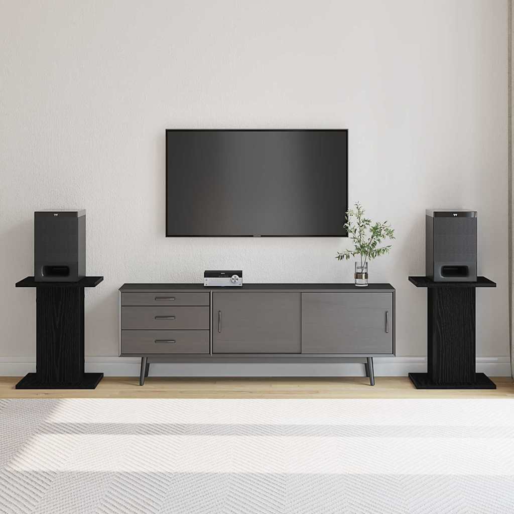 Suportes para Caixas de Som 2 pcs Carvalho Preto