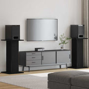 Suportes para Caixas de Som 2 pcs Carvalho preto