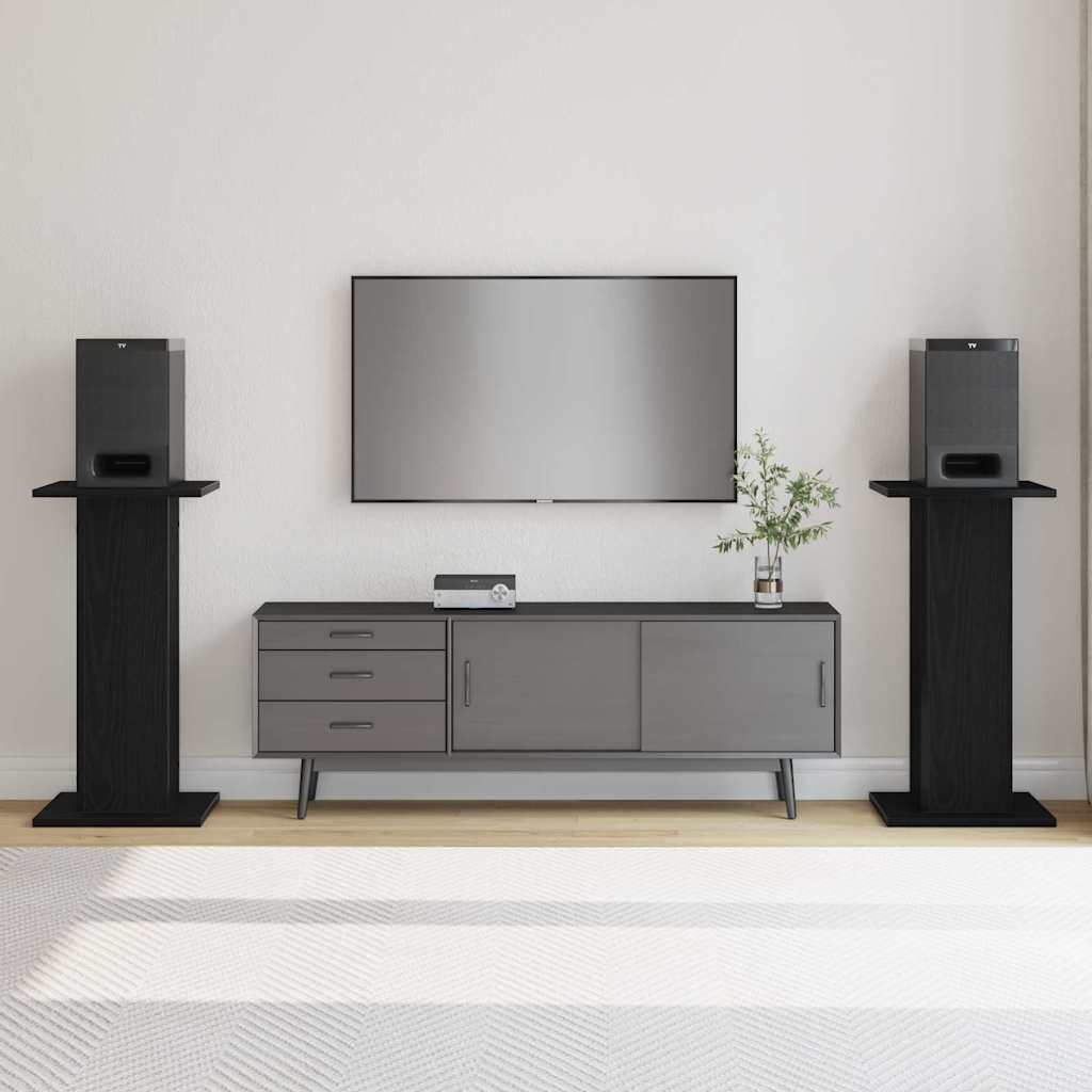 Suportes para Caixas de Som 2 pcs Carvalho preto