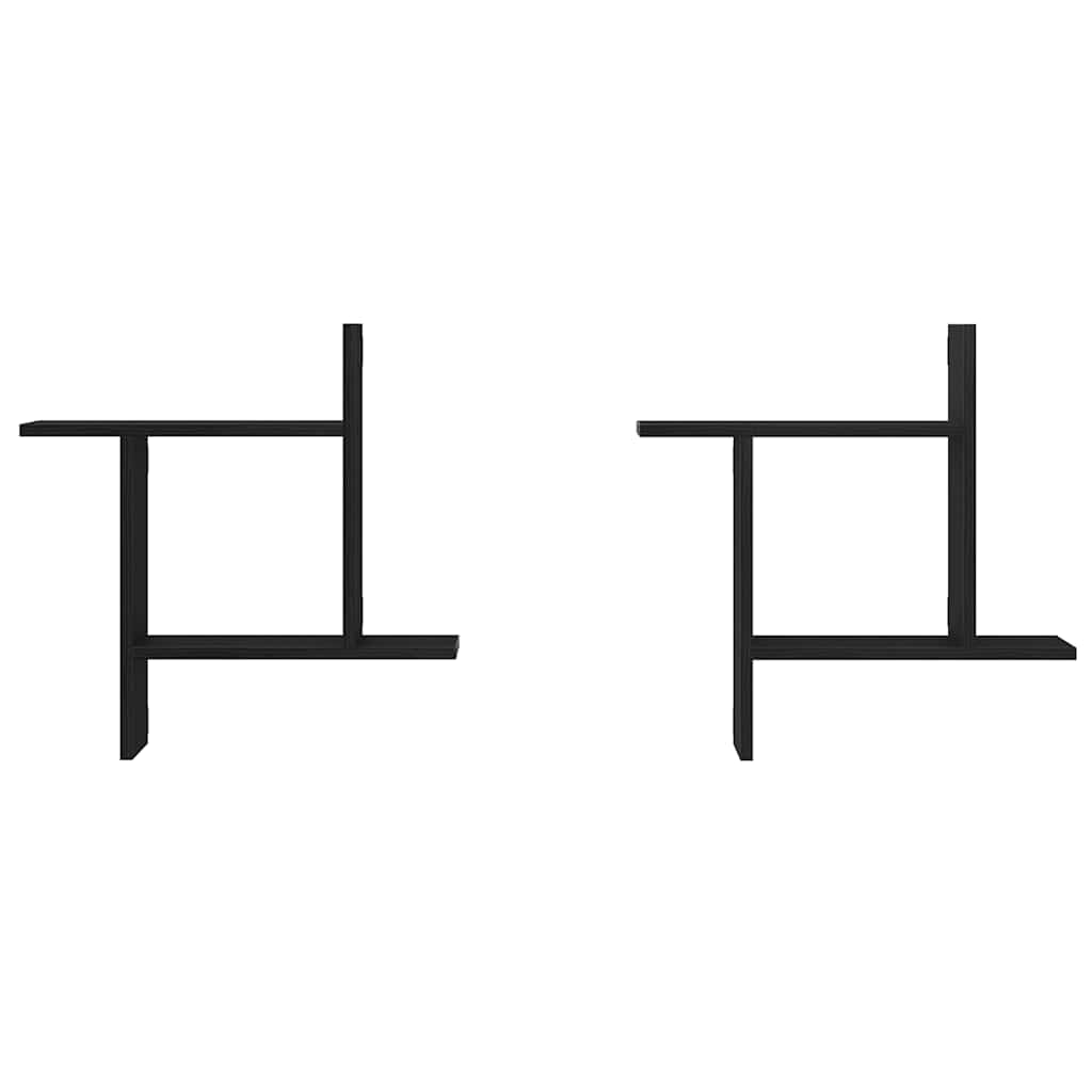 Estantes de parede 2 pcs 50x12x50 cm carvalho preto