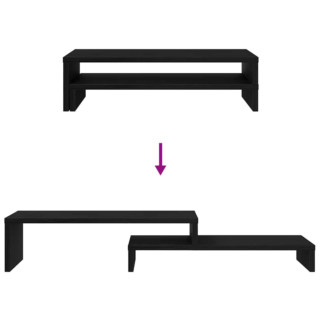 Suporte monitor 54x22x15 cm derivados madeira carvalho preto