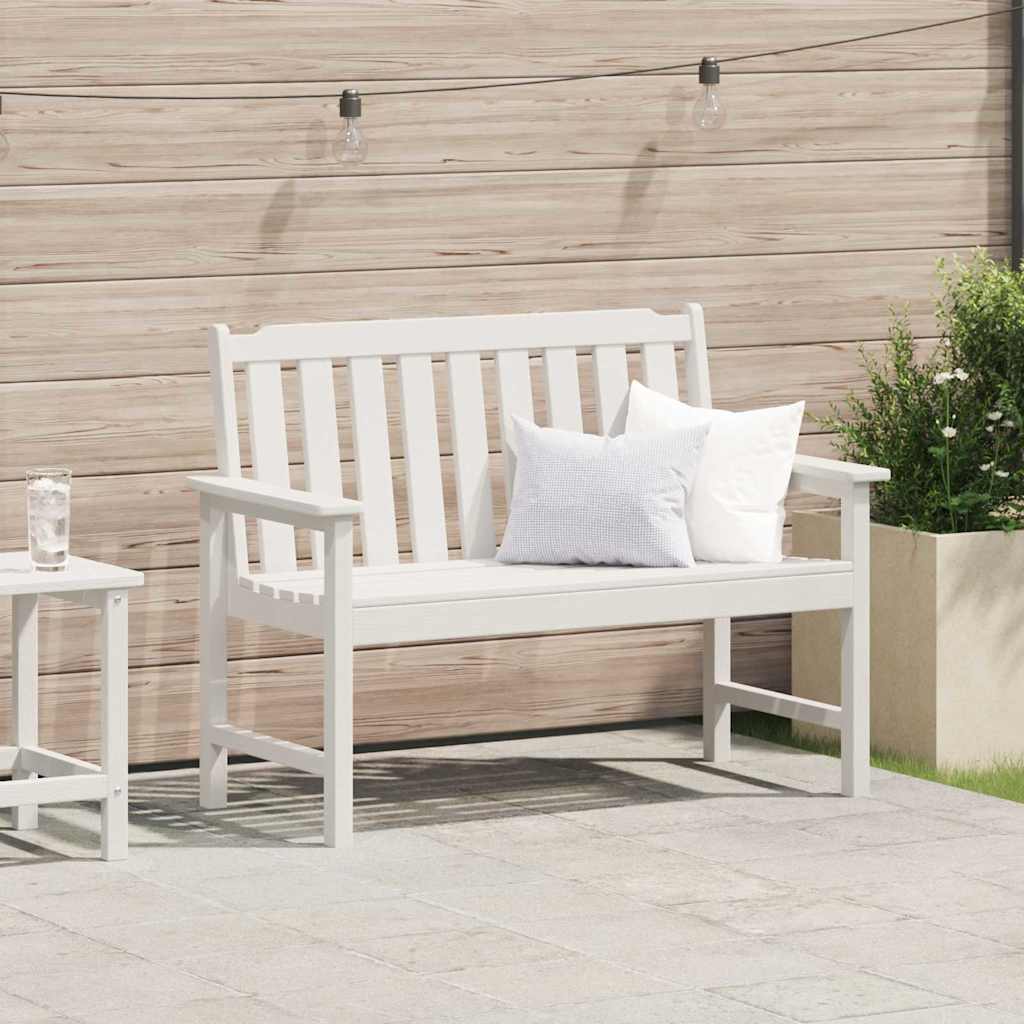 Banco de jardim com almofada Branco 120 x 59 x 88cm HDPE