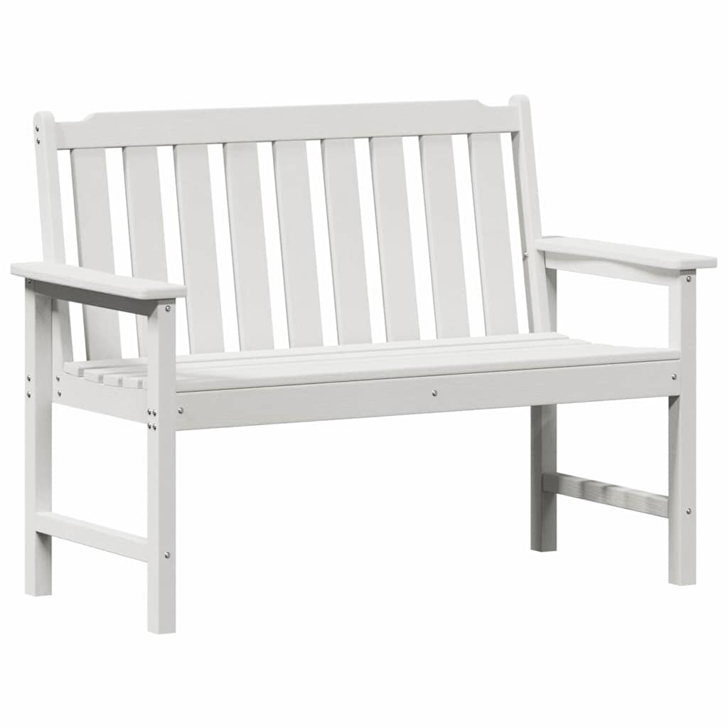 Banco de jardim com almofada Branco 120 x 59 x 88cm HDPE