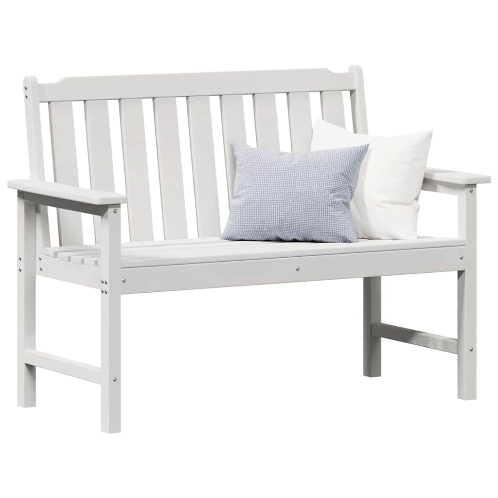 Banco de jardim com almofada Branco 120 x 59 x 88cm HDPE