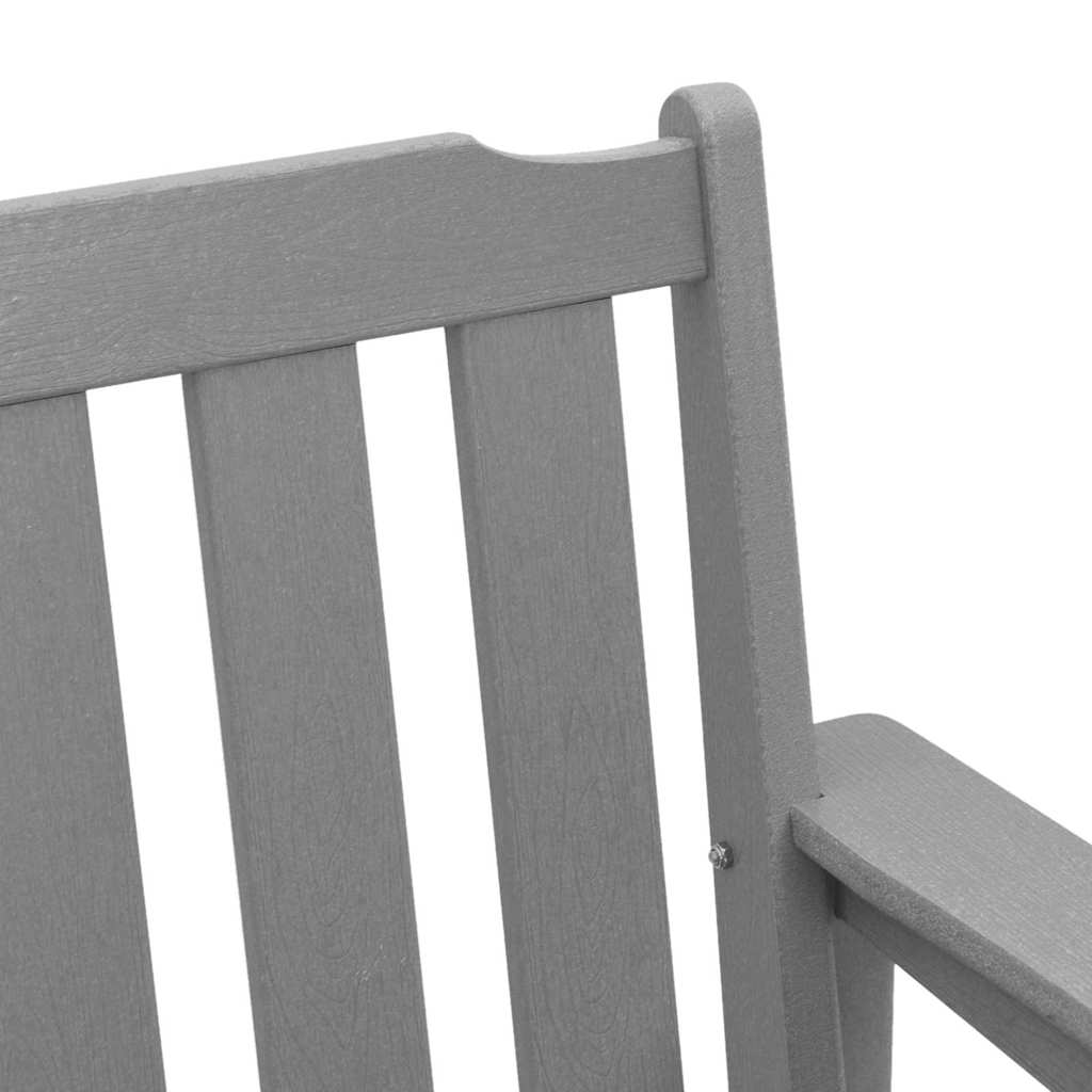 Banco de jardim Cinzento-claro 120 x 59 x 88cm HDPE