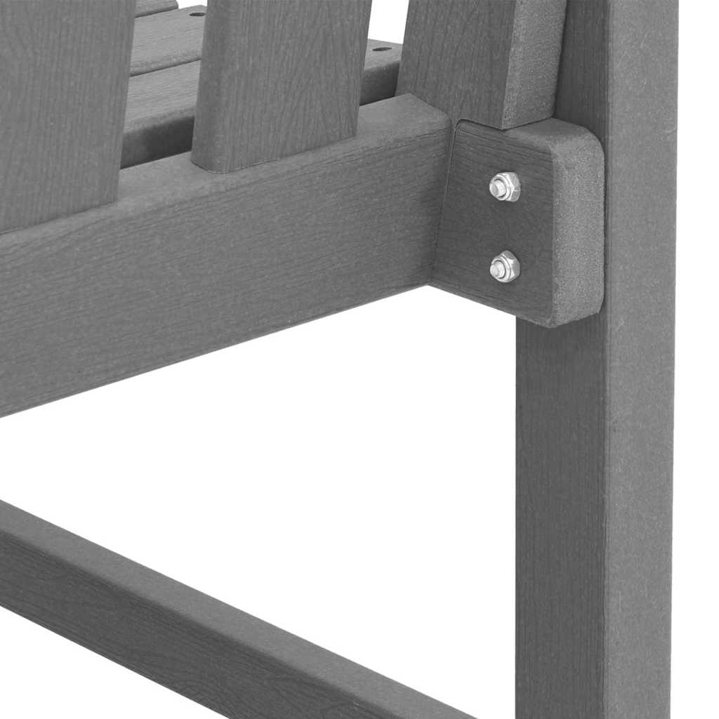 Banco de jardim Cinzento-claro 120 x 59 x 88cm HDPE
