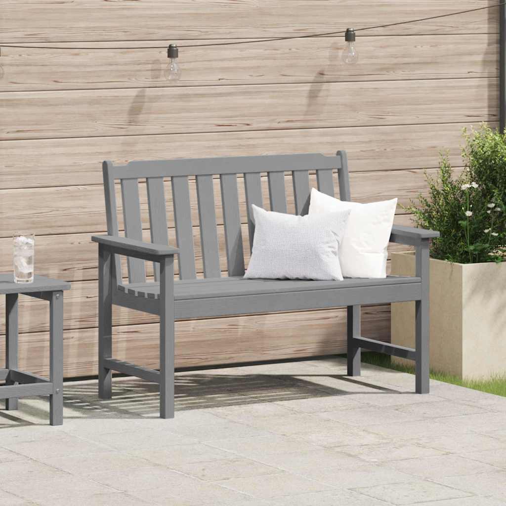 Banco de jardim Cinzento-claro 120 x 59 x 88cm HDPE
