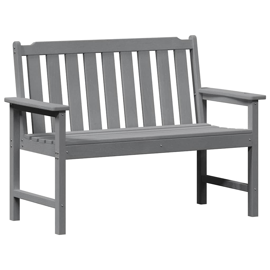 Banco de jardim Cinzento-claro 120 x 59 x 88cm HDPE
