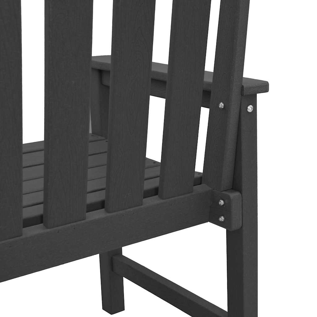 Cadeira de Jantar de Jardim 2 pcs Preto 65.5 x 59 x 88cm HDPE