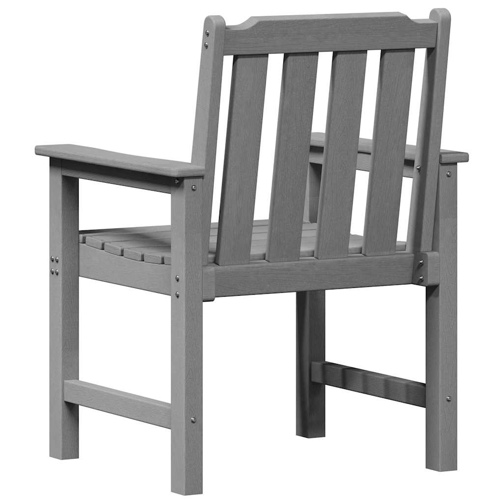 Cadeira de Jantar de Jardim com almofada 2 pcs Cinzento-claro