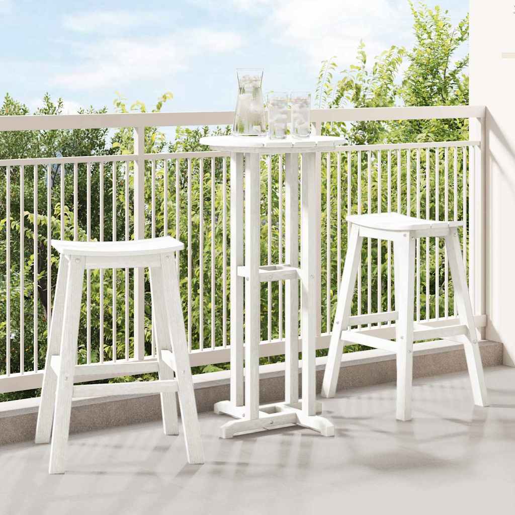 Banco de bar 2 pcs Branco 52 x 43 x 73.5cm HDPE