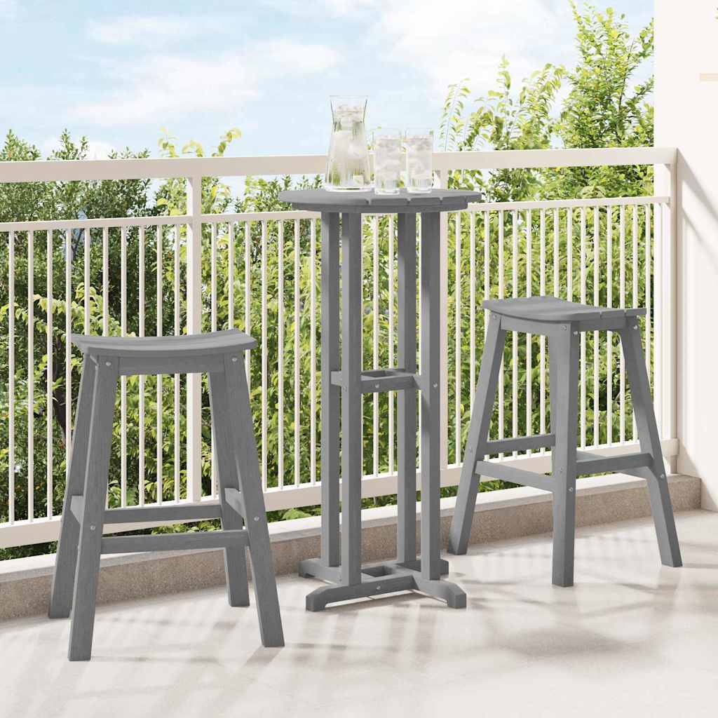 Banco de bar 2 pcs Cinzento-claro 52 x 43 x 73.5cm HDPE