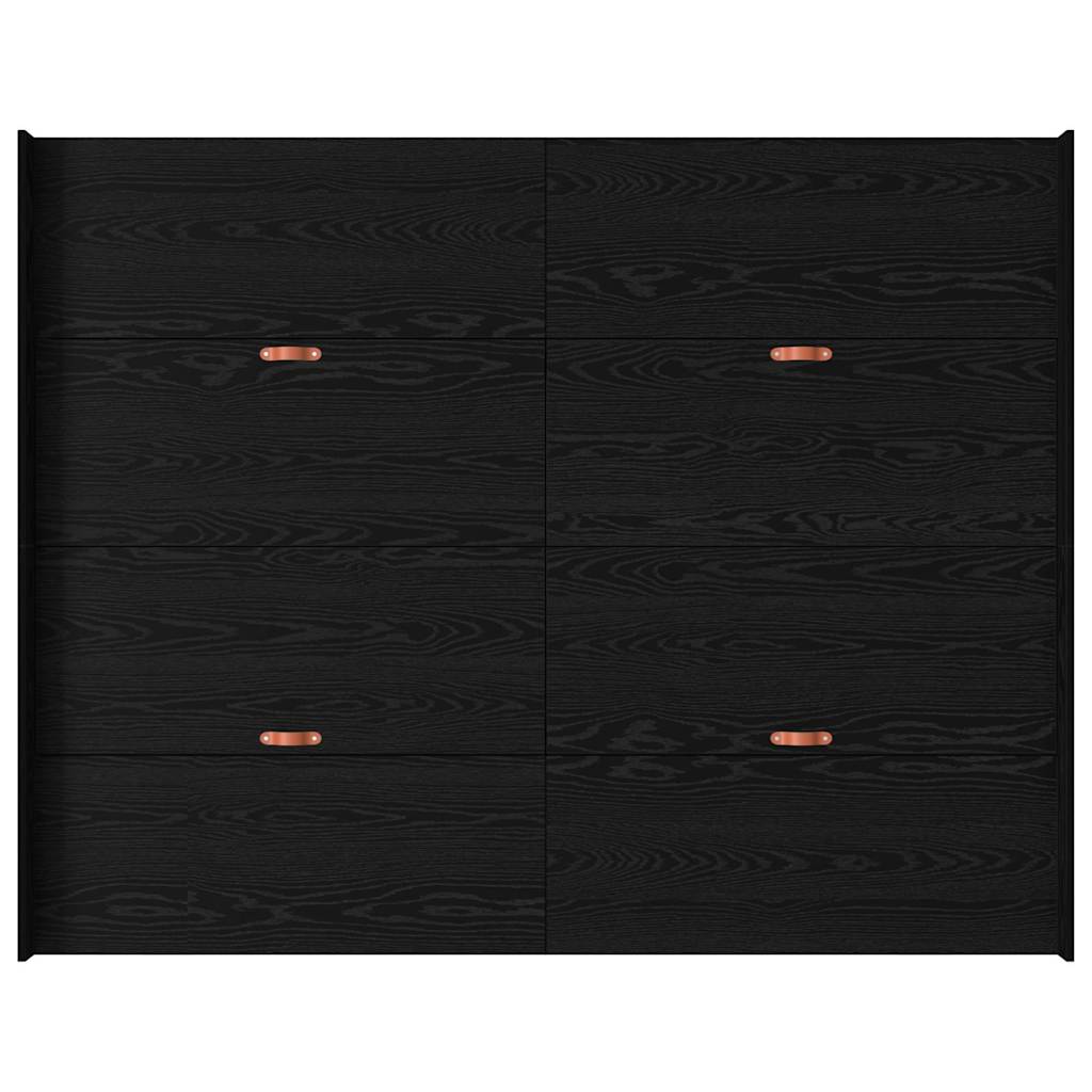 Estrutura de cama com arrumação Carvalho preto 135 x 190 cm