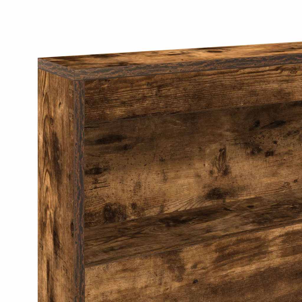 Cabeceira de armazenamento com cabeceira Carvalho fumado 120 cm