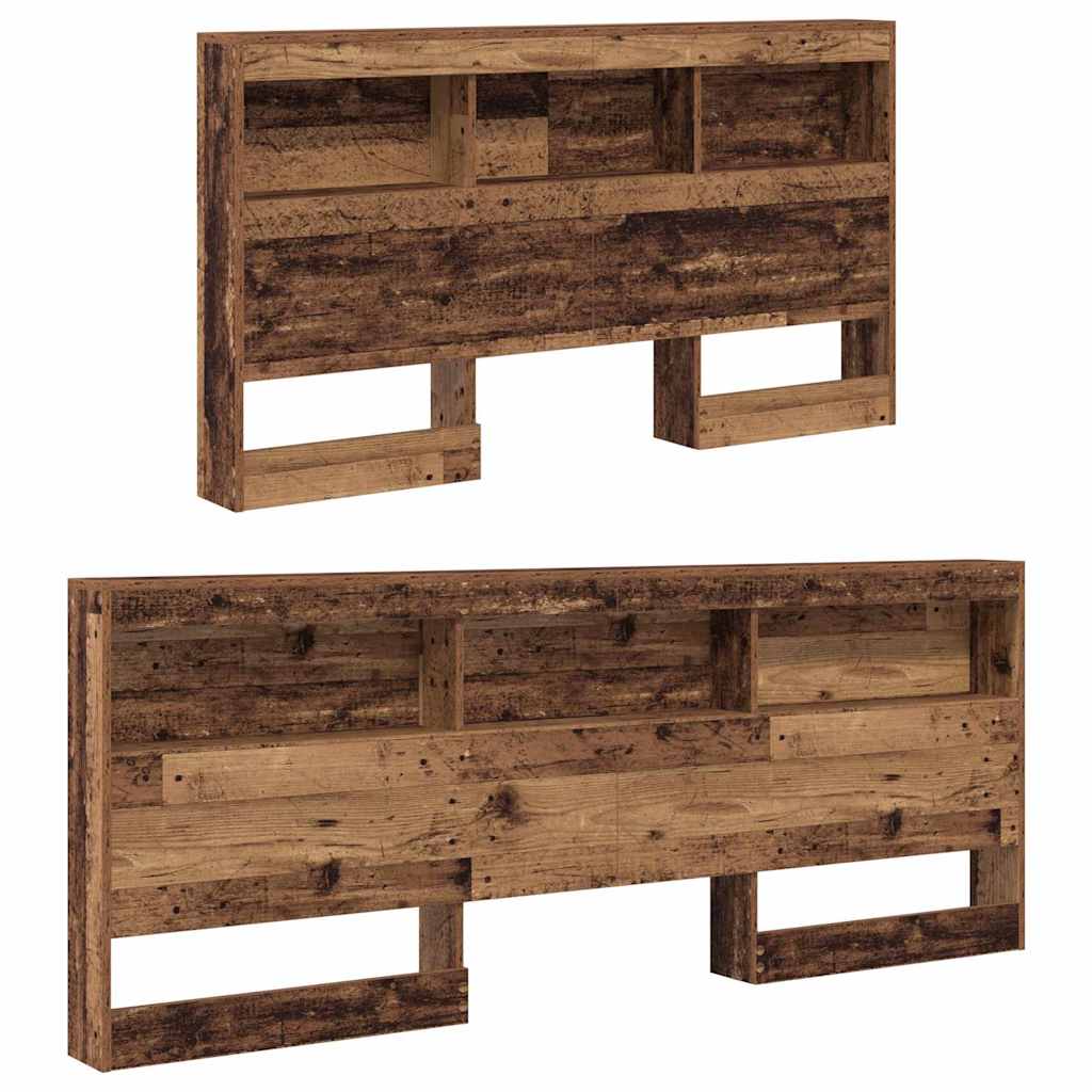 Cabeceira de armazenamento com prateleira Madeira antiga 150 cm