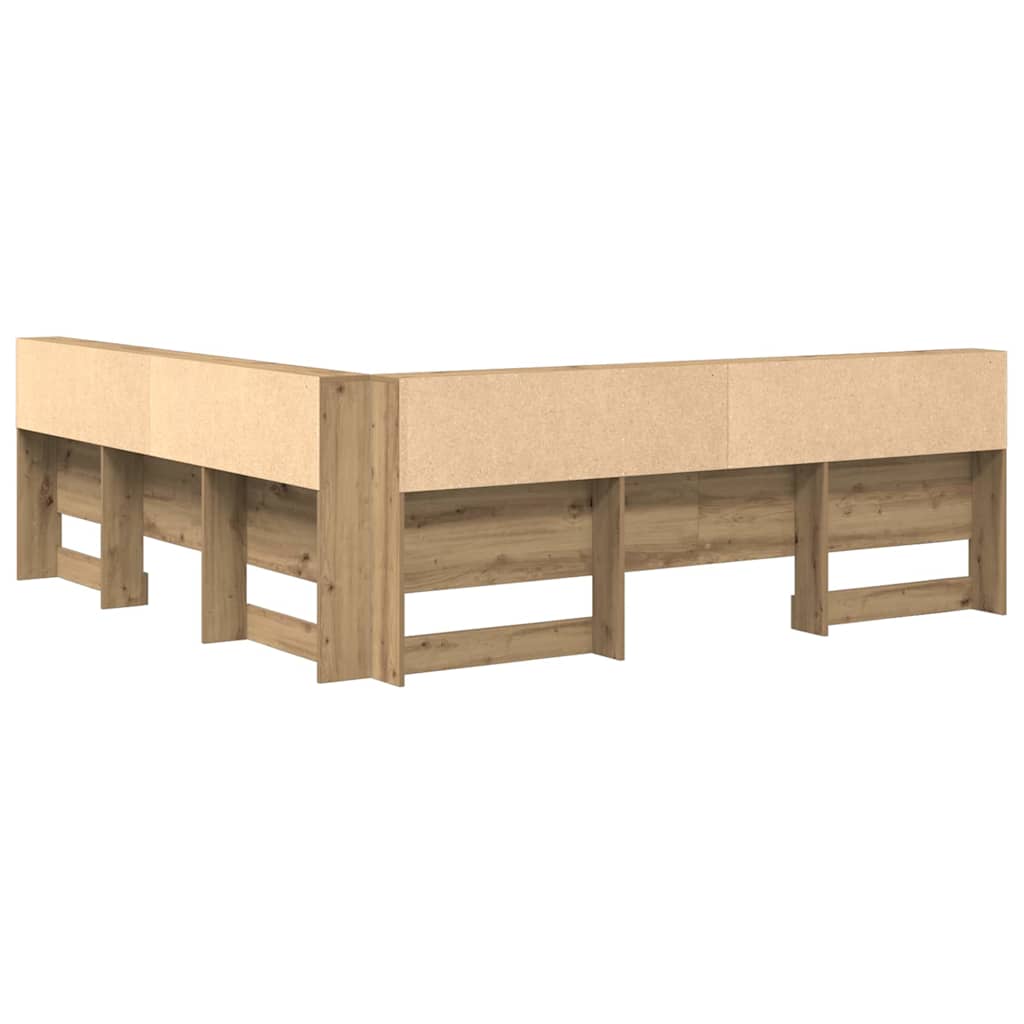 Cabeceira de armazenamento carvalho artisiano 180 cm