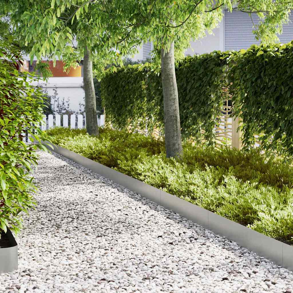 Acabamento para Gramado 50 pcs Prateado 100 x 0.05 x 20 cm