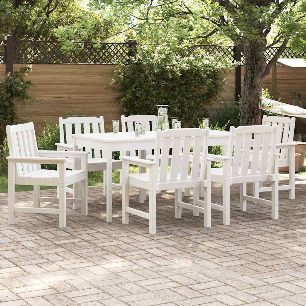 Cadeira de Jantar de Jardim 6 pcs Branco 65.5 x 55.5 x 88cm