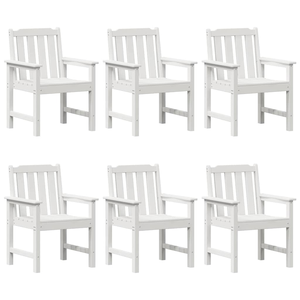 Cadeira de Jantar de Jardim 6 pcs Branco 65.5 x 55.5 x 88cm