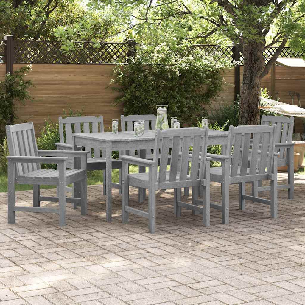 Cadeira de Jantar de Jardim 6 pcs Cinzento-claro
