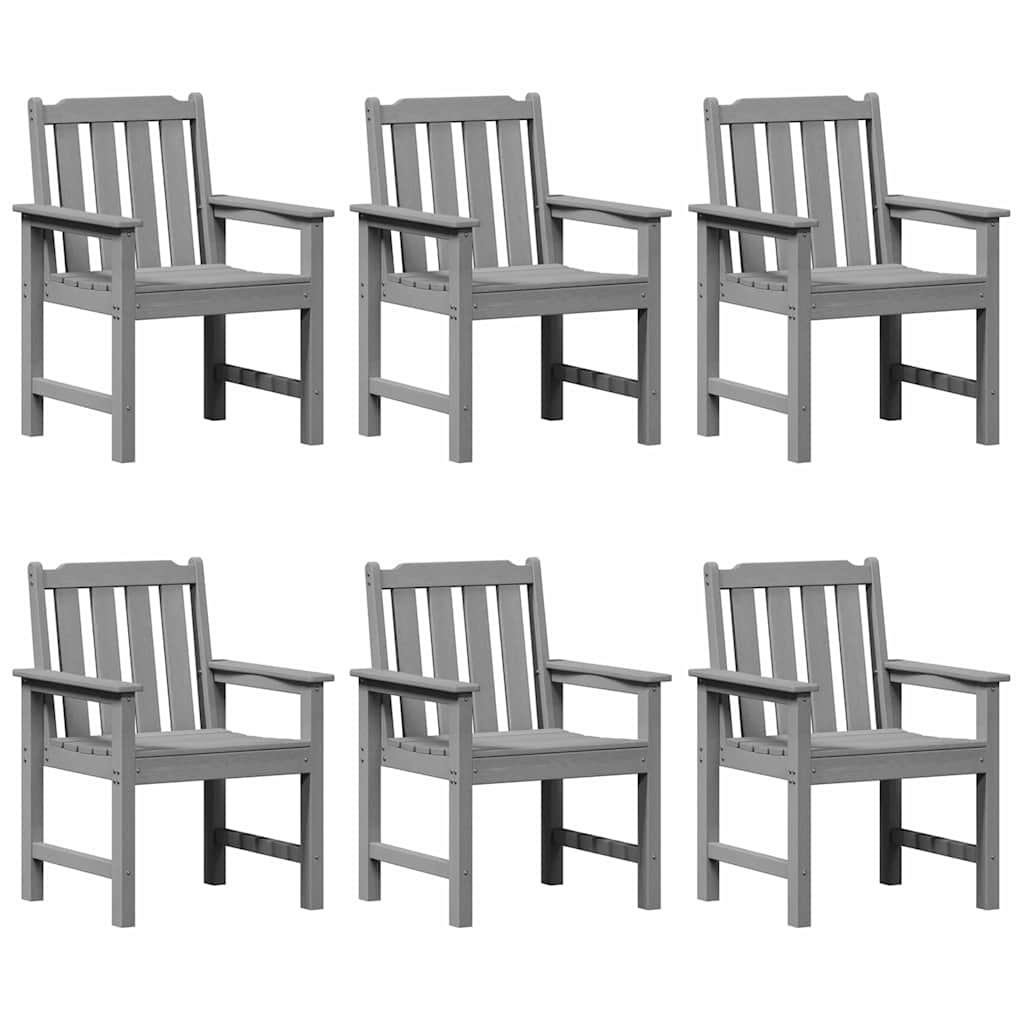 Cadeira de Jantar de Jardim 6 pcs Cinzento-claro