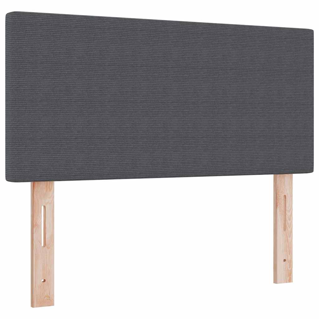 Cabeceira com cabeceira Cinzento escuro 80 cm Tecido em ribana
