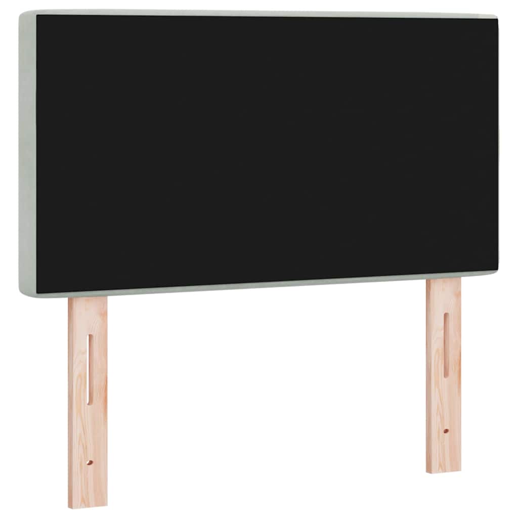 Cabeceira de Veludo Losangos Manual Cinzento-claro 80 cm Veludo
