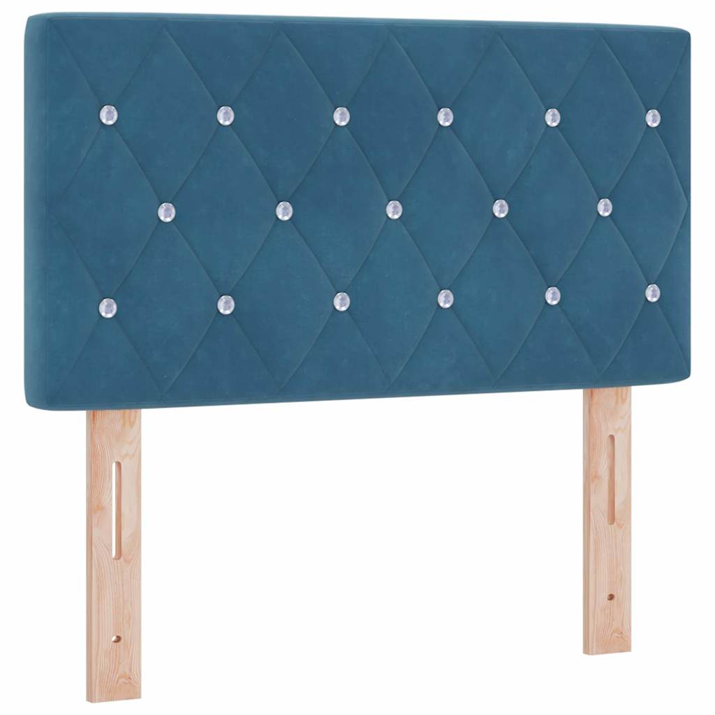 Cabeceira de Veludo Losangos Manual Azul escuro 80 cm Veludo