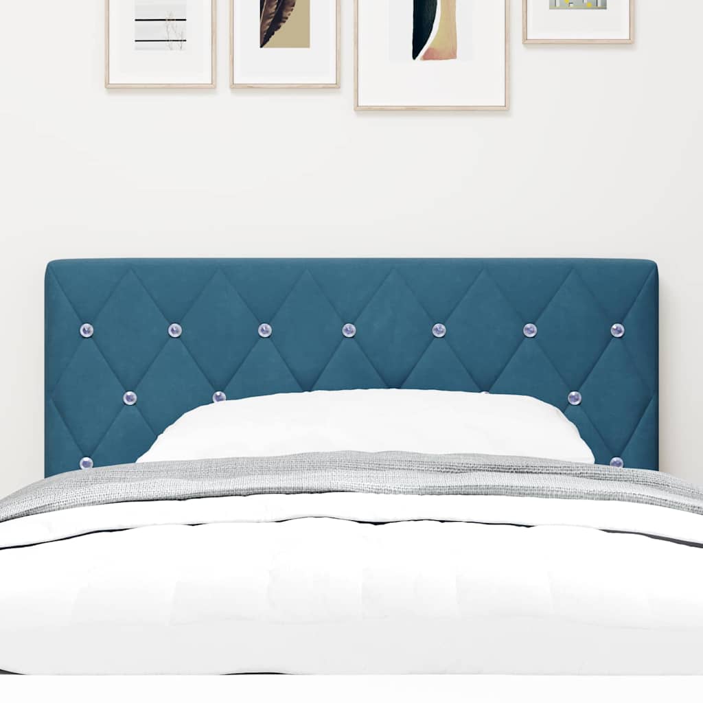 Cabeceira de Veludo Losangos Manual Azul escuro 90 cm Veludo