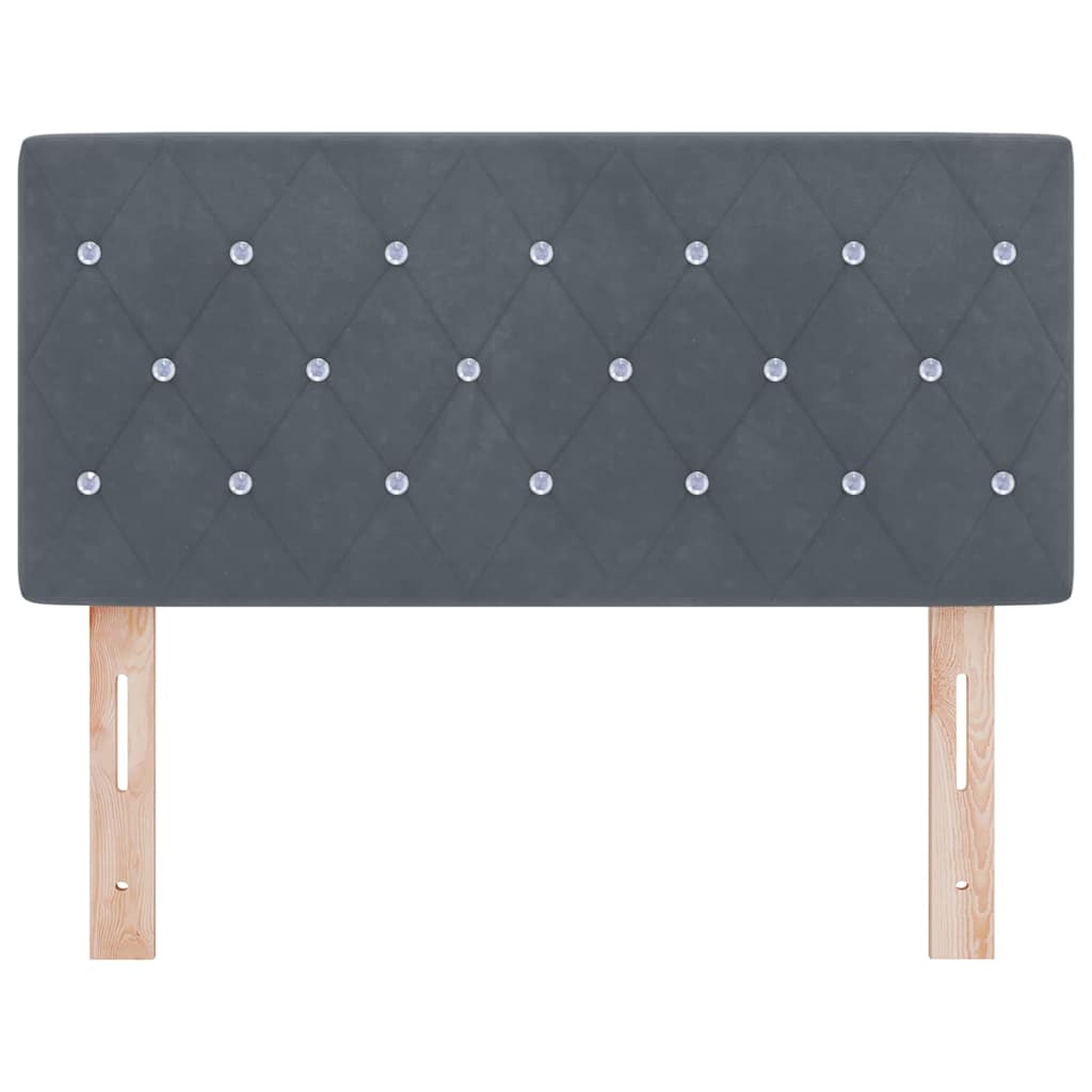 Cabeceira de Veludo Losangos Manual Cinza Escuro 100 cm Veludo